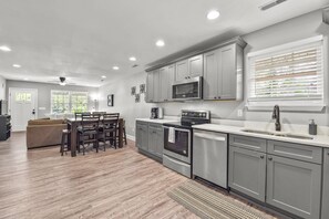 Fridge, microwave, dishwasher, ice maker