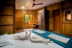 Grand Tree House | Living area | 32-inch LCD TV with digital channels, TV - Palm Grove Eco Resort (Port Blair)