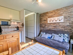 TV, DVD player - Renovated studio in Flaine center with balcony for 5 people (Flaine)