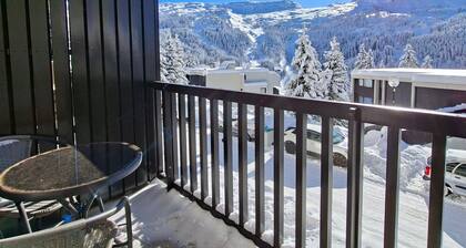 Comfortable studio in Flaine, balcony, near slopes