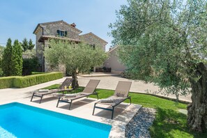 Outdoor pool - Pool, whirlpool, 12 persons, garden, children's playground,bicycles,table tennis (Anžici)