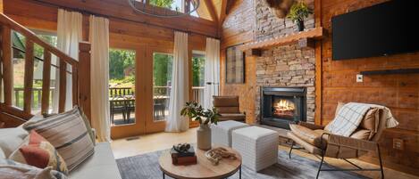 TV connectée, cheminée, baby-foot