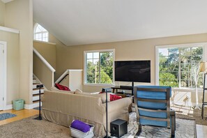 TV, fireplace, stereo