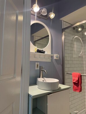 Hair dryer, towels