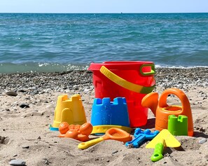 Beach nearby, sun-loungers
