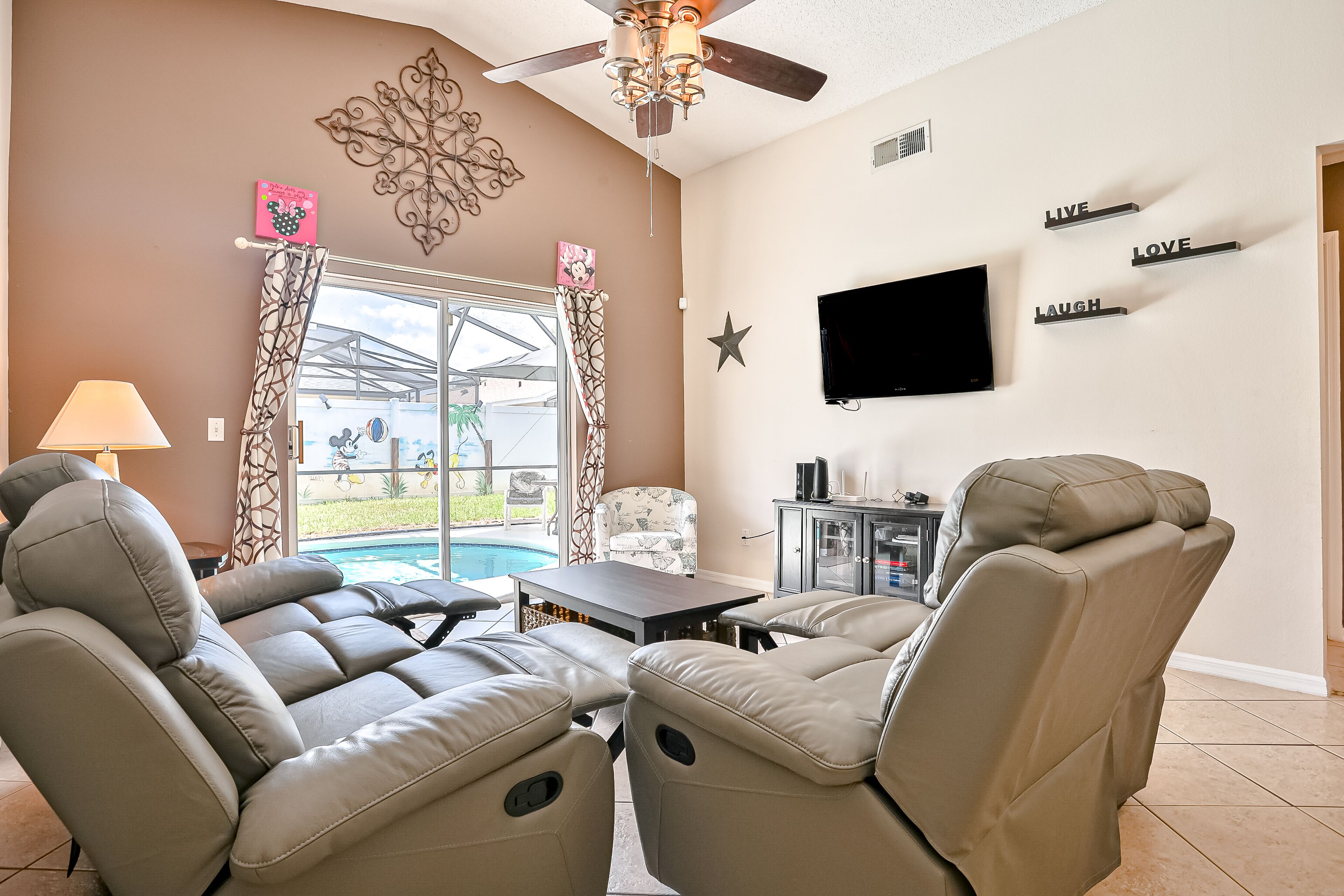 Magical escape with private pool, lanai, & home theater - walk to community park