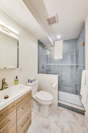 Shower, hair dryer