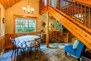 Interior - 2-story dog-friendly 1 block from the beach with deck, patio, gas fireplace, W/D (Manzanita)