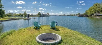 Beautiful lakefront home with boat dock