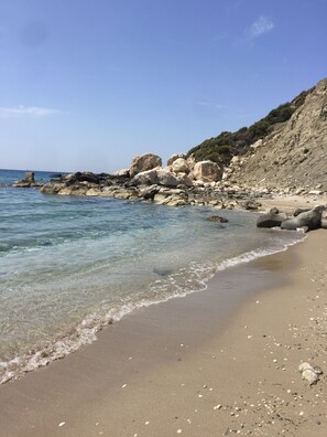 Privat strand i nærheden