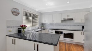 Microwave, oven, stovetop, dishwasher