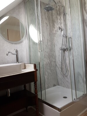 Shower, hair dryer