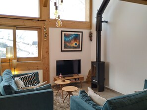 Living area - Cozy Chalet Serendipity with Sauna and Parking, Ski-in Ski-out - Saint-Martin-de-Belleville (Saint-Martin-de-Belleville)