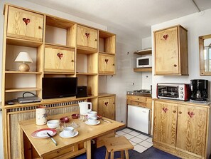 Fridge, microwave, coffee/tea maker