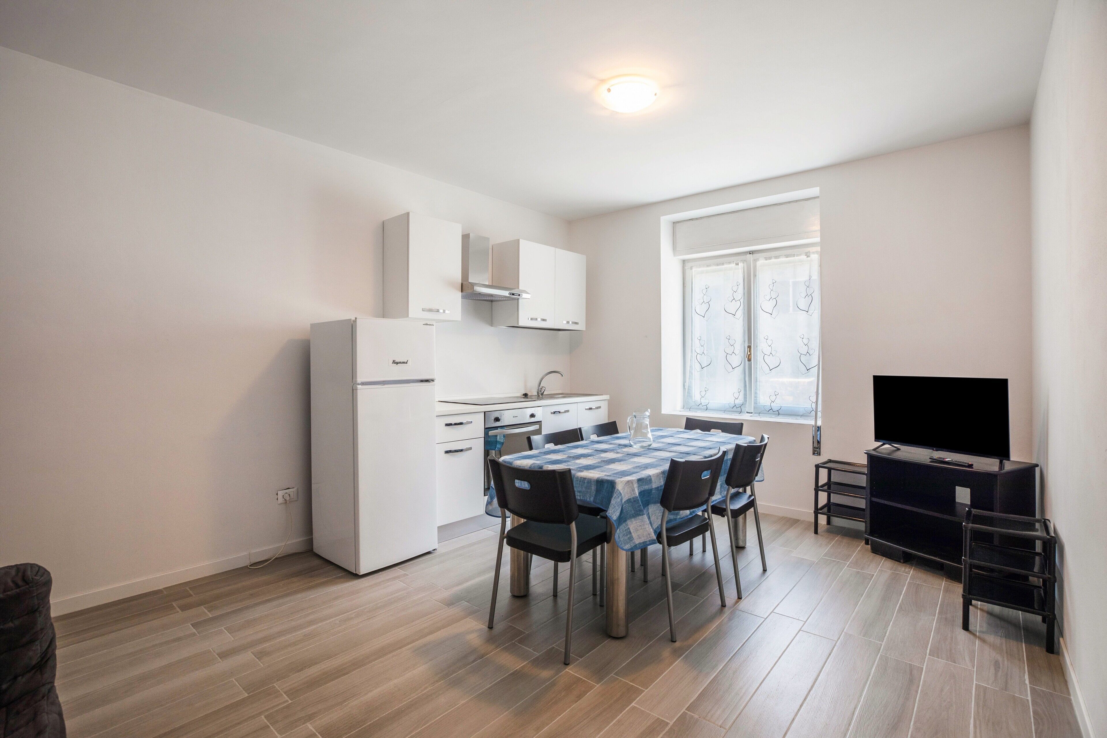 Fridge, stovetop, cookware/dishes/utensils