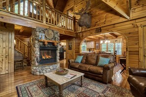 TV, fireplace, video games