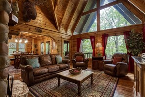 TV, fireplace, video games