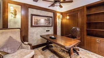 Down comforters, minibar, desk, blackout drapes