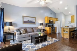 Condo, Multiple Beds, Balcony, Golf View (Holiday Ridge Retreat 10) | Living area | 42-inch flat-screen TV with digital channels