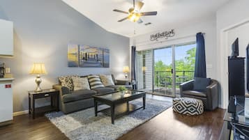 Condo, Multiple Beds, Balcony, Garden View (Holiday Ridge Retreat Duo) | Living room | 42-inch flat-screen TV with digital channels