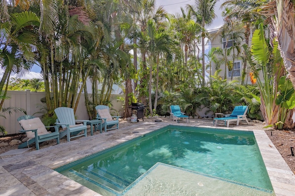 A heated pool