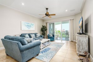 TV - Ocean Breezes – 4th Floor Condo 242 with Ocean & Golf Views at Cinnamon Beach (Palm Coast)