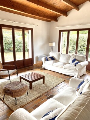 TV connectée, cheminée, chaîne hi-fi