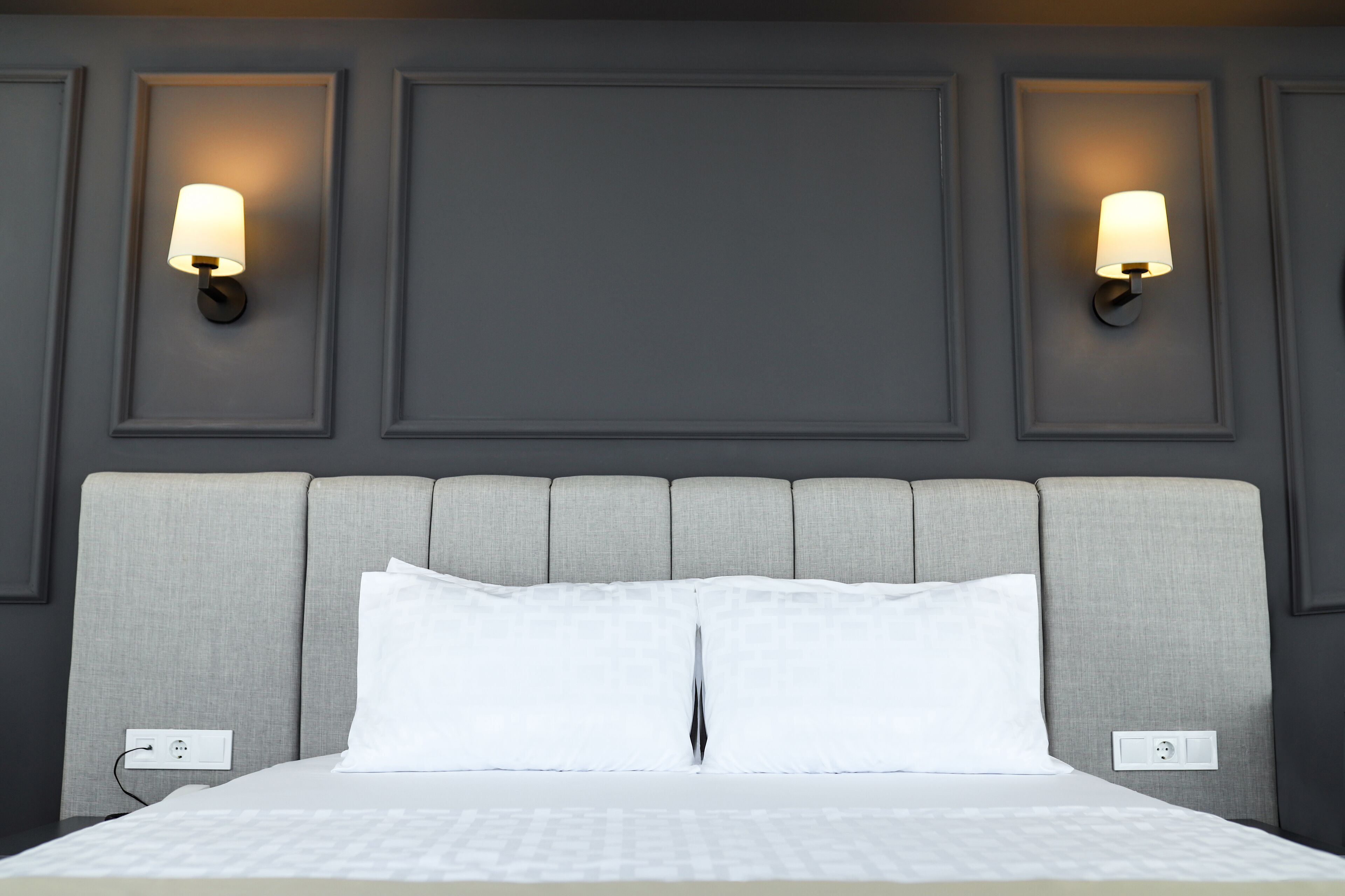 classic studio | minibar, desk, laptop workspace, bed sheets