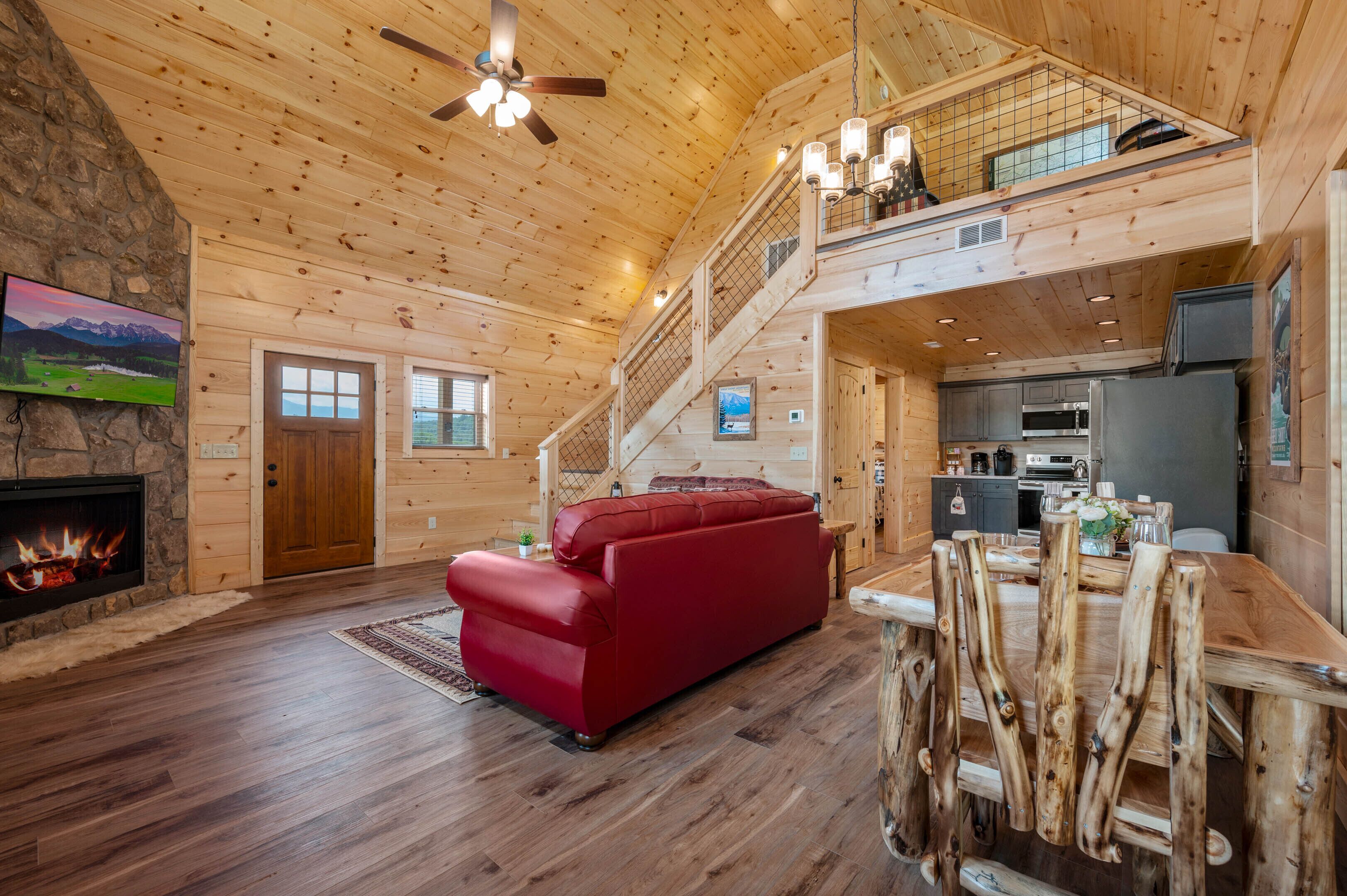 Smart TV, fireplace, video games