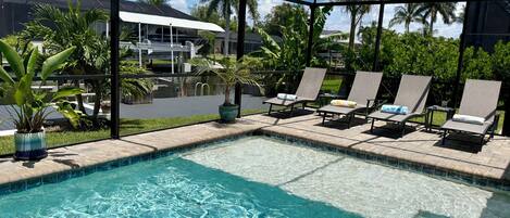 Outdoor pool, a heated pool
