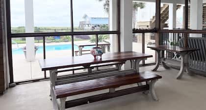 Beach front view. Golf Cart Friendly. Pool. Elevator.