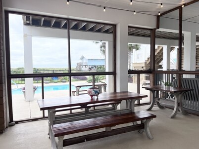 Beach front view. Golf Cart Friendly. Pool. Elevator.