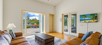 Waterfront home/ steps to the beach/ private dock/ heated pool/spa