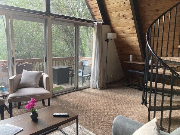 スマートテレビ、暖炉、DVD プレーヤー、書庫