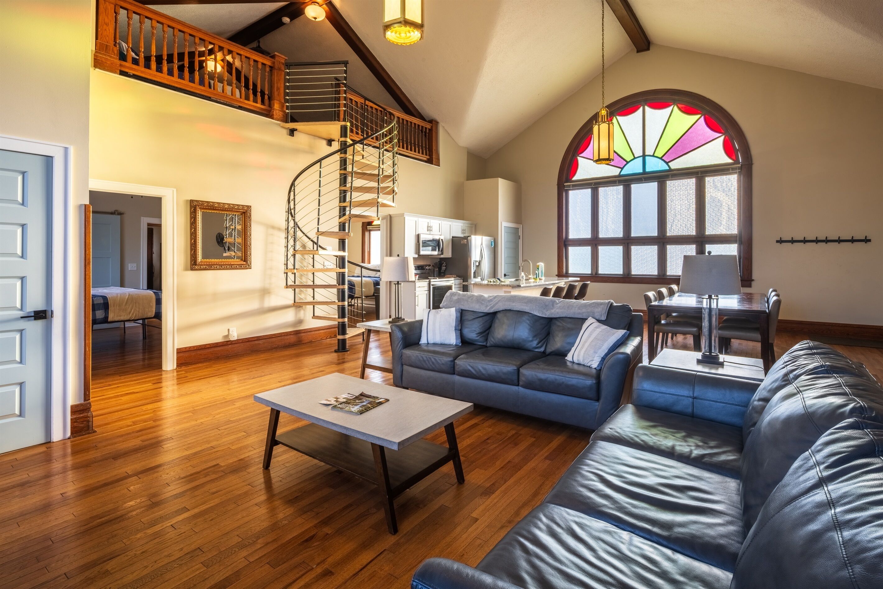 Smart TV, fireplace, video games, foosball