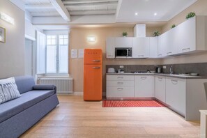 Réfrigérateur, micro-ondes, plaque de cuisson, lave-vaisselle