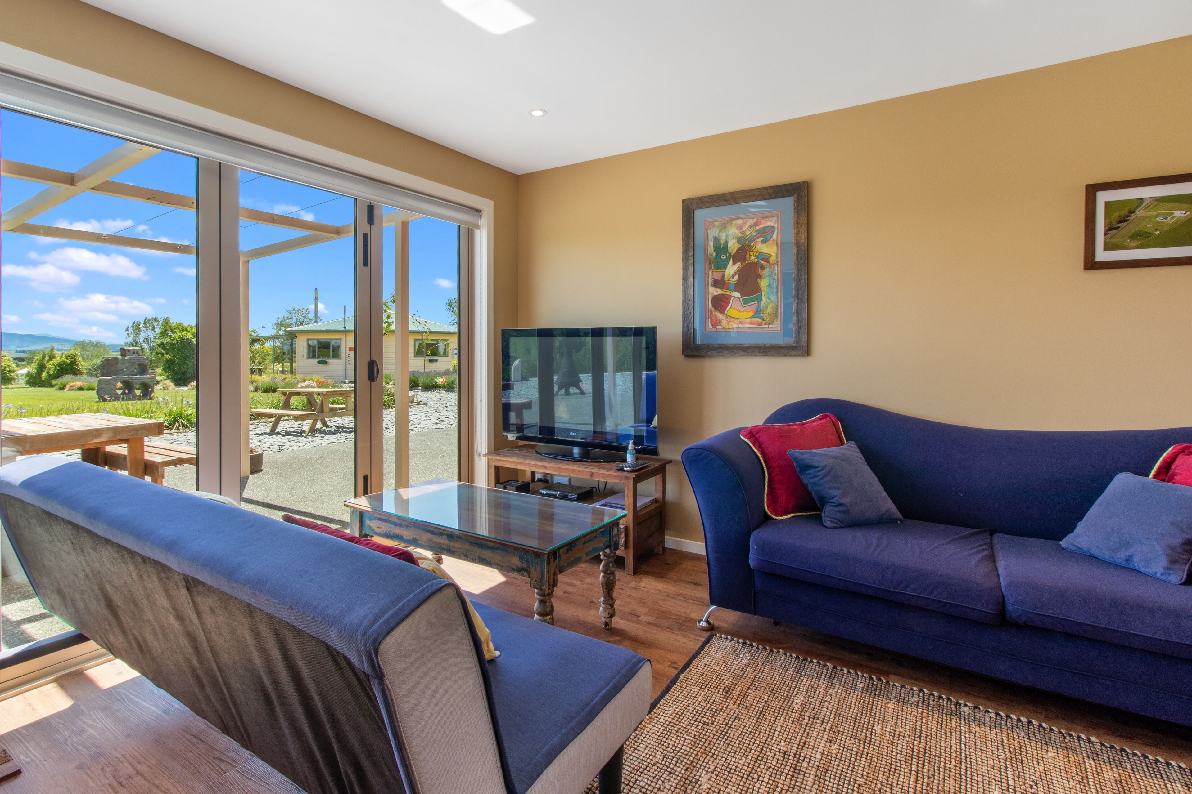 TV, DVD player, books