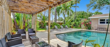 屋外プール、温水プール