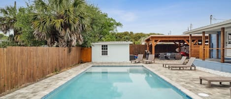 A heated pool