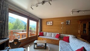 TV, DVD player - Bright Spacious Apartment · Near Slopes · Balcony · Free Wi-Fi (Saint-Martin-de-Belleville)