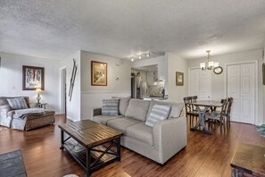 Smart TV, fireplace, computer monitors