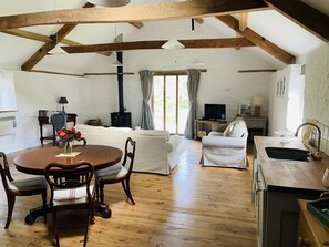 Cottage, Multiple Beds | Living room - Beautiful Barn Conversion With Wood-burning Stove (Yeovil)