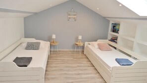 3 habitaciones, cuna de viaje, wifi gratis y ropa de cama