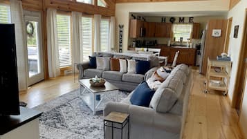 智能电视、壁炉、DVD 播放器、办公室