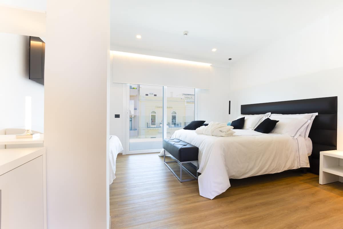 Superior vierpersoonskamer | Lakens van Egyptisch katoen, luxe beddengoed, donzen dekbedden
