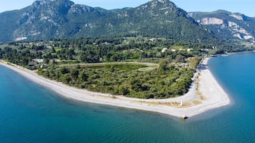 Beach nearby, sun-loungers