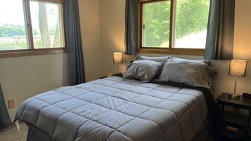 2 bedrooms, iron/ironing board, travel crib, free WiFi