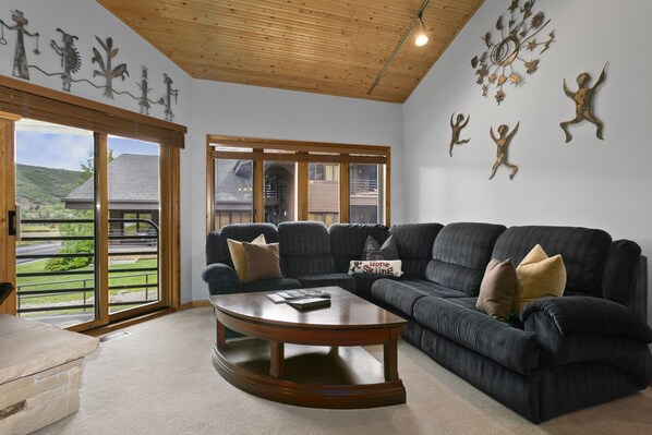 TV, fireplace - Courchevel at Deer Valley Resort - Two Bedroom Condo #C101 (Park City)
