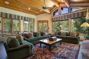 TV, fireplace - Double Eagle at Deer Valley Resort - Three Bedroom Condo with Hot Tub #17 by RedAwning (Park City)