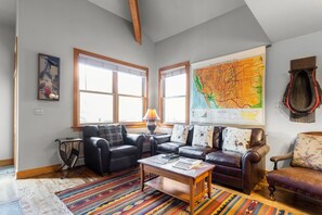 TV, fireplace - Greyhawk at Deer Valley Resort - Two Bedroom Condo with Hot Tub #12 by RedAwning (Park City)